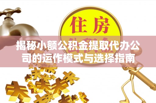 泰安揭秘小额公积金提取代办公司的运作模式与选择指南