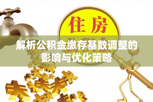 泰安解析公积金缴存基数调整的影响与优化策略