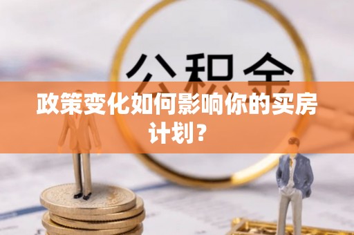 泰安政策变化如何影响你的买房计划？