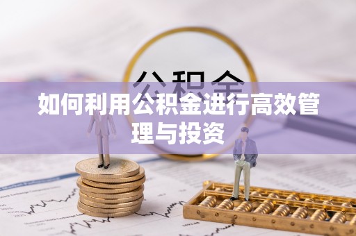 泰安如何利用公积金进行高效管理与投资
